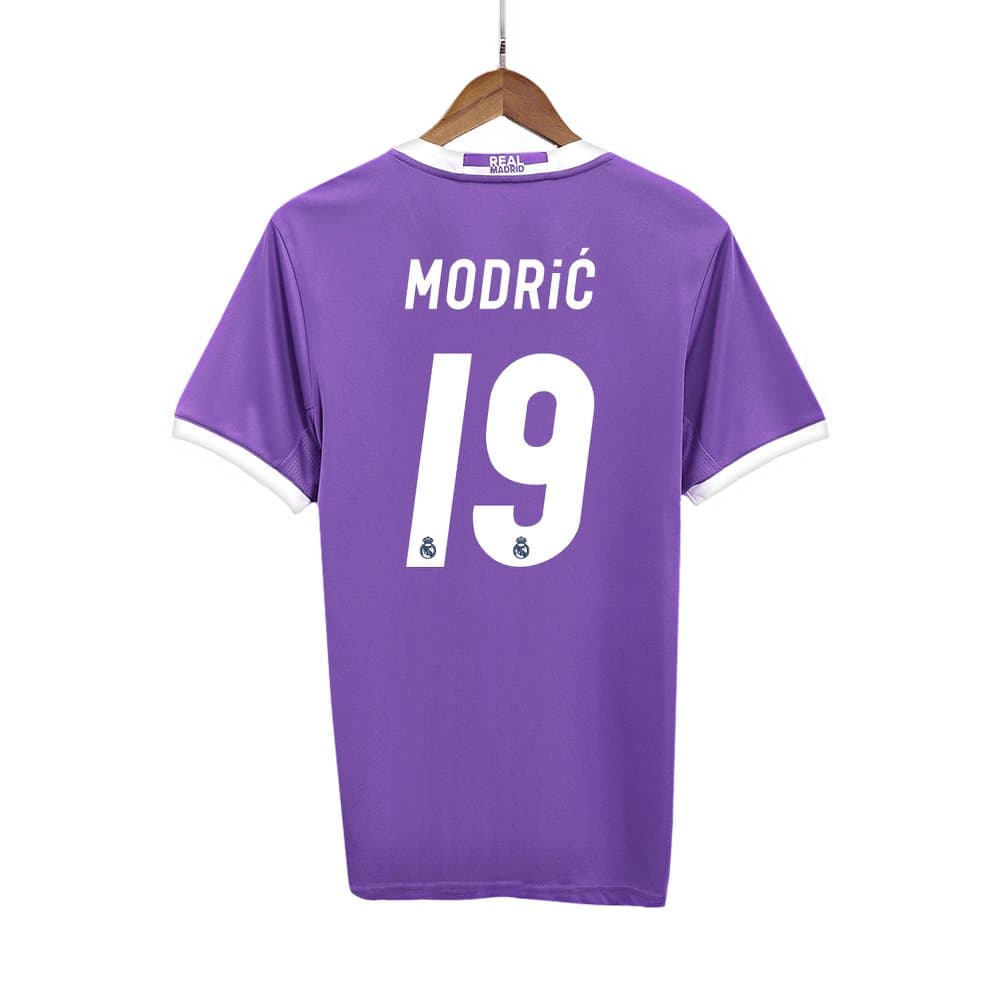 Men's MODRIĆ #19 Real Madrid Away Retro Soccer Jersey 2016/17 Men's MODRIĆ #19 Real Madrid Away Retro Soccer Jersey 2016/17