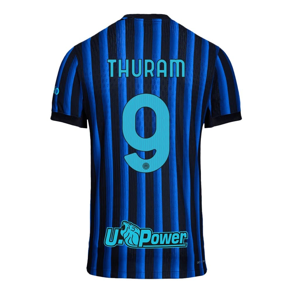 Men's THURAM #9 Inter Milan Home Authentic Soccer Jersey 2025/26 Men's THURAM #9 Inter Milan Home Authentic Soccer Jersey 2025/26