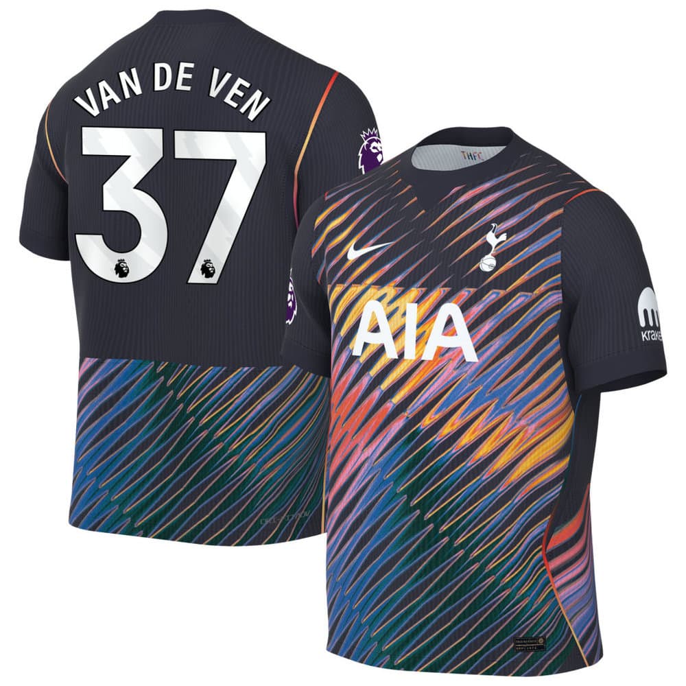 Men's Micky van de Ven #37 Tottenham Hotspur Away Match Authentic Jersey 2026/27
