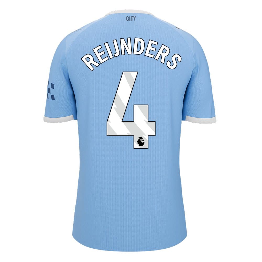 Men's REIJNDERS #4 Manchester City Home Replica Soccer Jersey 2025/26 Men's REIJNDERS #4 Manchester City Home Replica Soccer Jersey 2025/26