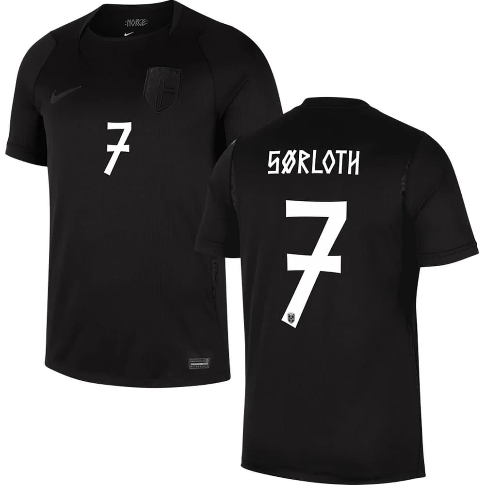 Kid's SØRLOTH #7 Norway Away Replica Jersey World Cup 2026