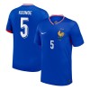 Men's KOUNDE #5 France Home Replica Soccer Jersey 2024
