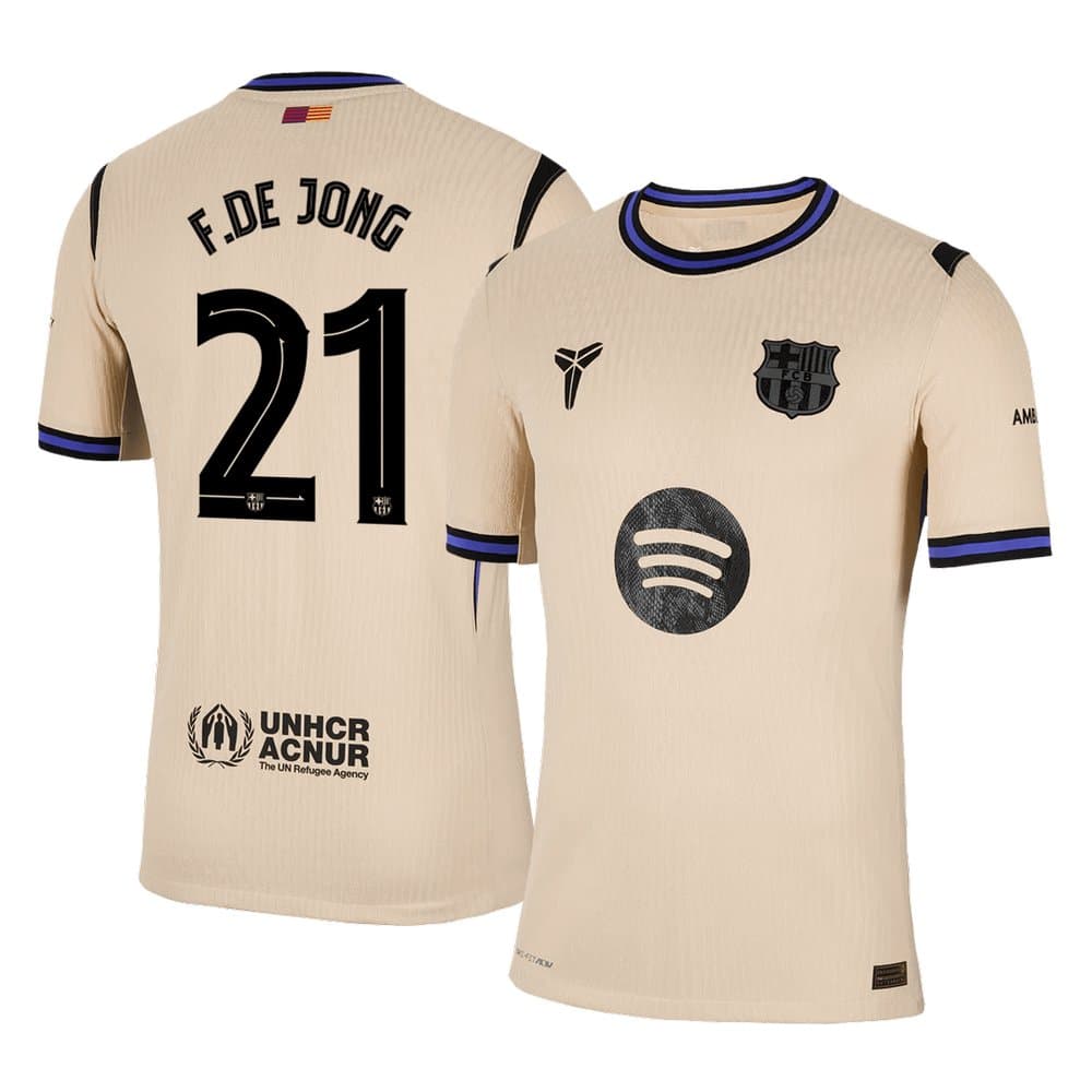 Men's F.DE JONG #21 Barcelona Away Authentic Soccer Jersey - UCL 2025/26 Men's F.DE JONG #21 Barcelona Away Authentic Soccer Jersey - UCL 2025/26