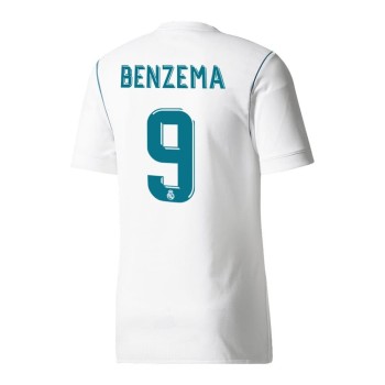 Men's BENZEMA #9 Real Madrid Home Retro Soccer Jersey 2017/18 Men's BENZEMA #9 Real Madrid Home Retro Soccer Jersey 2017/18