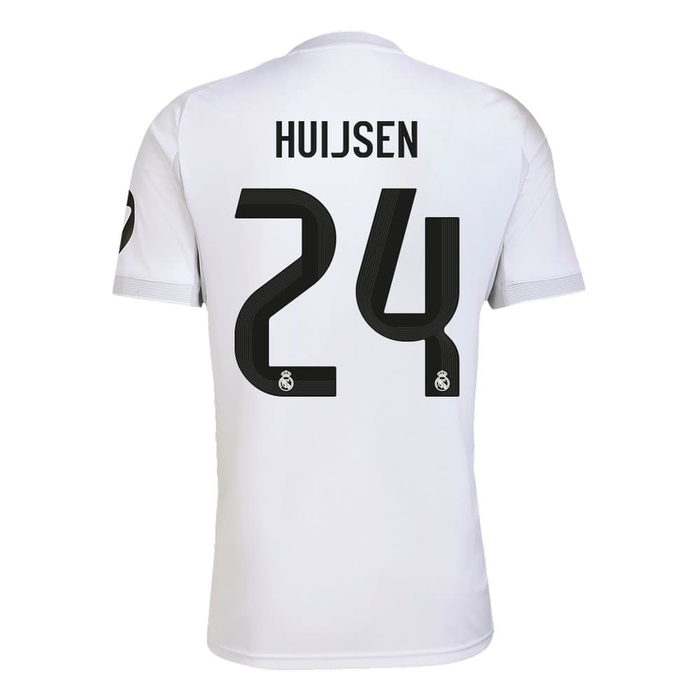 Men's HUIJSEN #24 Real Madrid Home Replica Soccer Jersey 2025/26 Men's HUIJSEN #24 Real Madrid Home Replica Soccer Jersey 2025/26