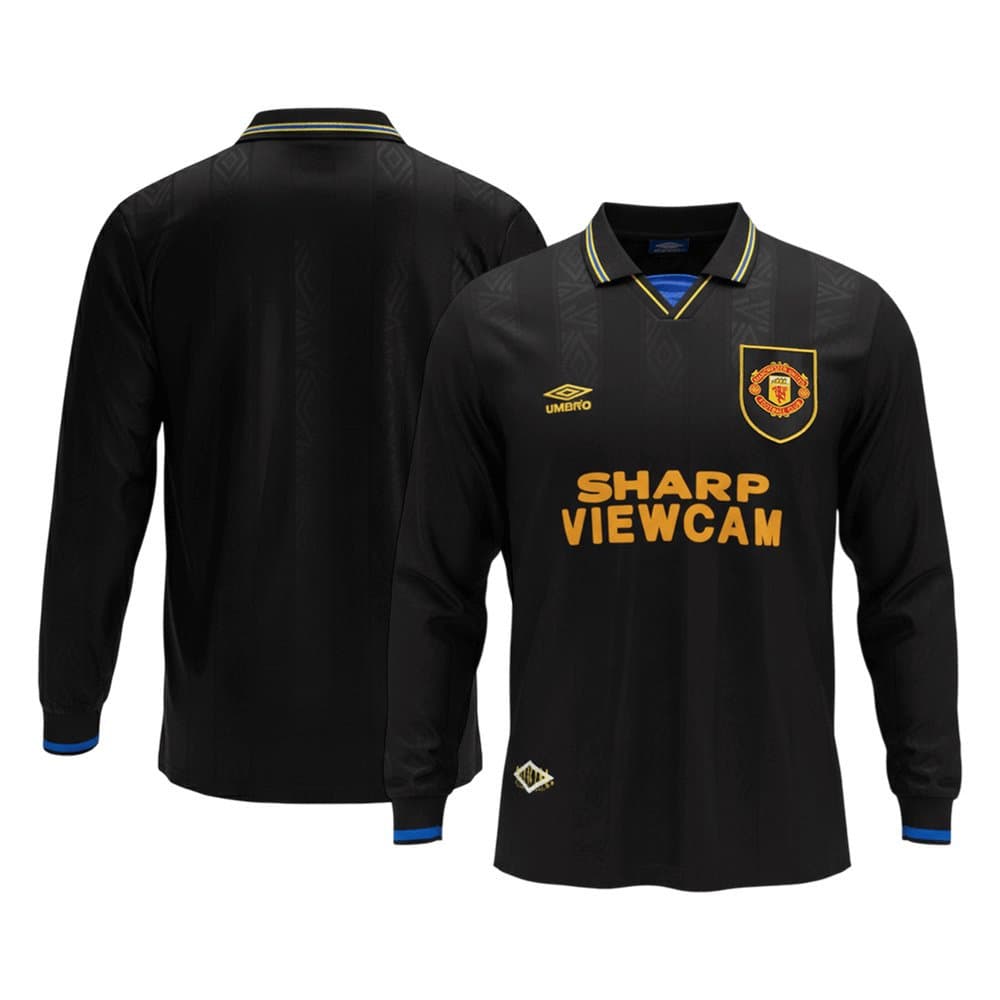Men's Manchester United Away Retro Soccer Jersey Long Sleeve 1993/94 Men's Manchester United Away Retro Soccer Jersey Long Sleeve 1993/94