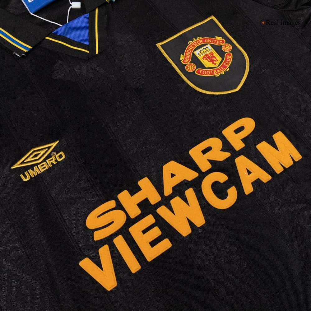 Men's Manchester United Away Retro Soccer Jersey Long Sleeve 1993/94 Men's Manchester United Away Retro Soccer Jersey Long Sleeve 1993/94