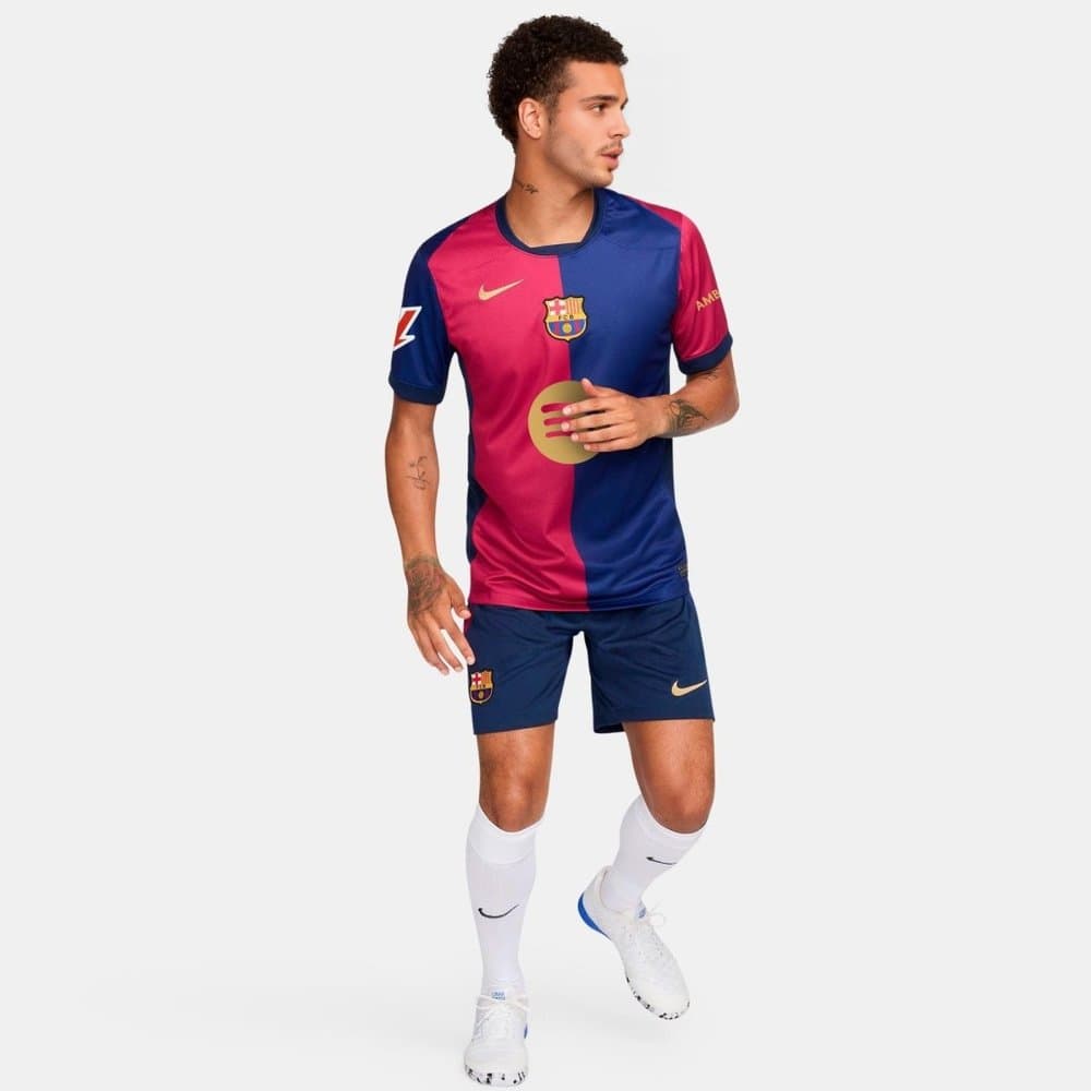 Men's Barcelona Home Replica Soccer Jersey-Spotify Logo Without Text 2024/25 Men's Barcelona Home Replica Soccer Jersey-Spotify Logo Without Text 2024/25