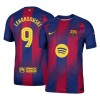 Men's LEWANDOWSKI #9 Barcelona Home Authentic Soccer Jersey - UCL 2025/26