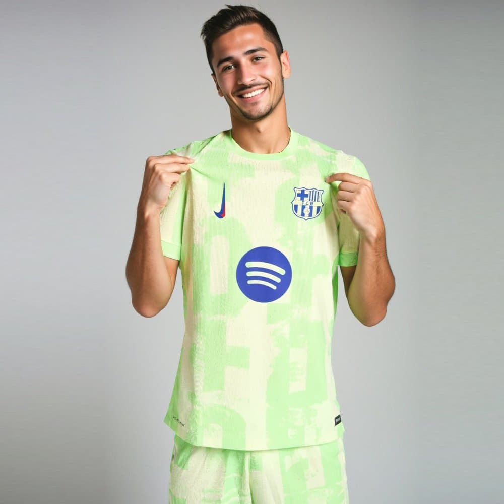 Men's Barcelona Third Away Authentic Soccer Jersey -Spotify Logo Without Text 2024/25 Men's Barcelona Third Away Authentic Soccer Jersey -Spotify Logo Without Text 2024/25