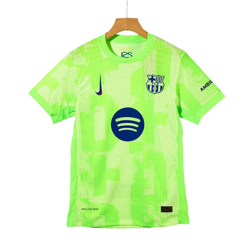 Men's Barcelona Third Away Authentic Soccer Jersey -Spotify Logo Without Text 2024/25 Men's Barcelona Third Away Authentic Soccer Jersey -Spotify Logo Without Text 2024/25