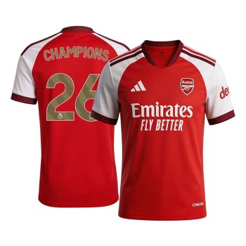 Kid's CHAMPIONS #26 Arsenal Home Replica Soccer Jersey 2026/27