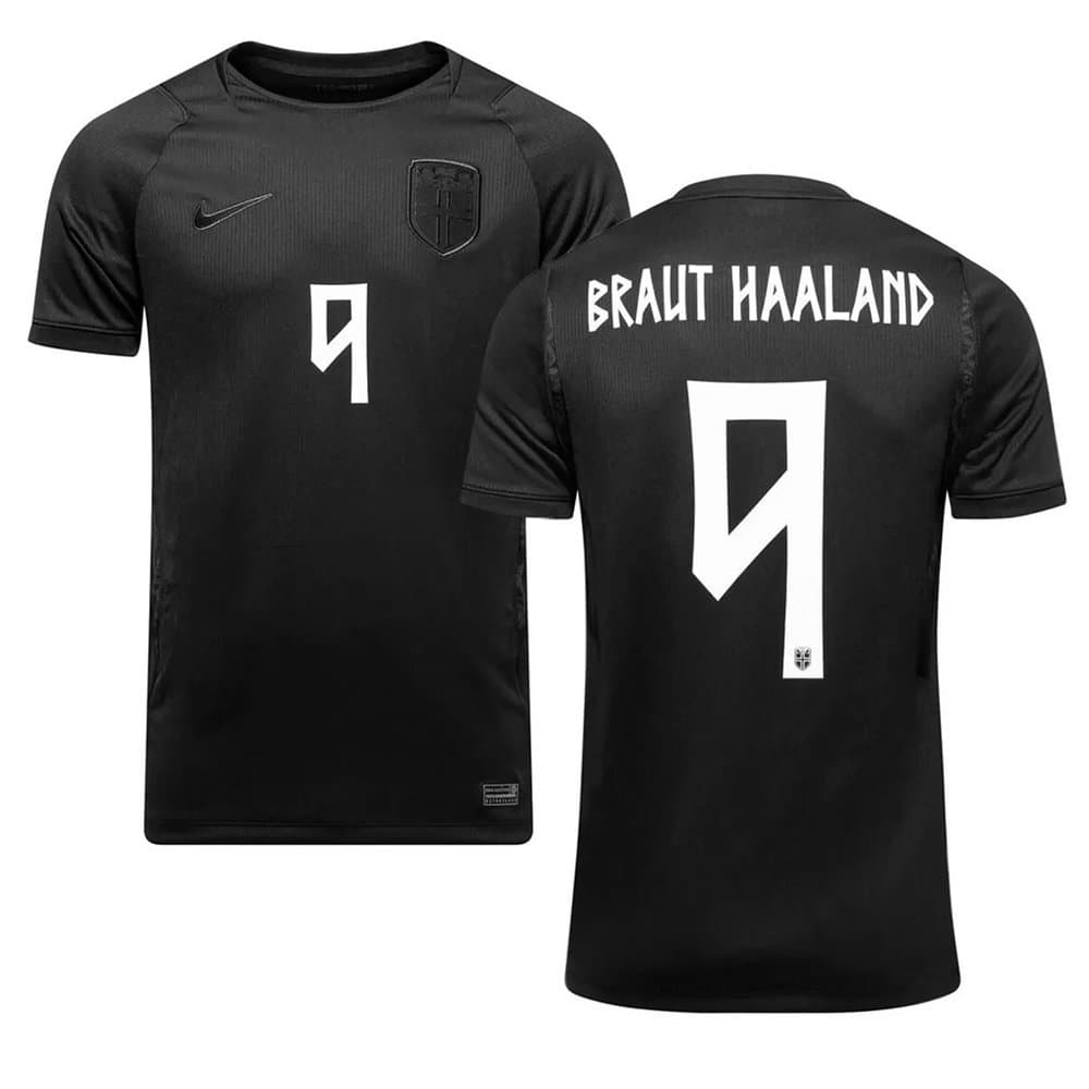 Men's BRAUT HAALAND #9 Norway Away Replica Jersey World Cup 2026