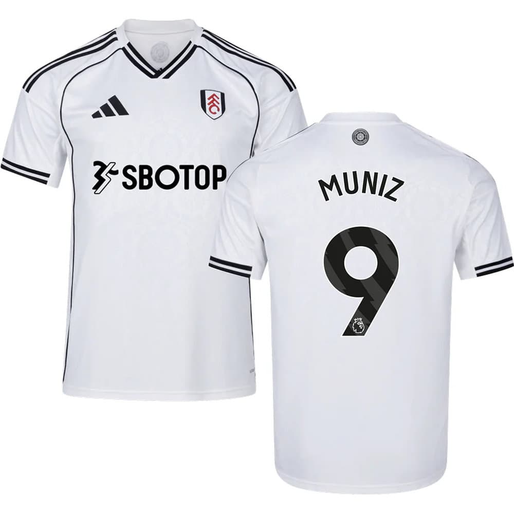 Kid's MUNIZ #9 Fulham Home Replica Jersey 2025/26 Kid's MUNIZ #9 Fulham Home Replica Jersey 2025/26