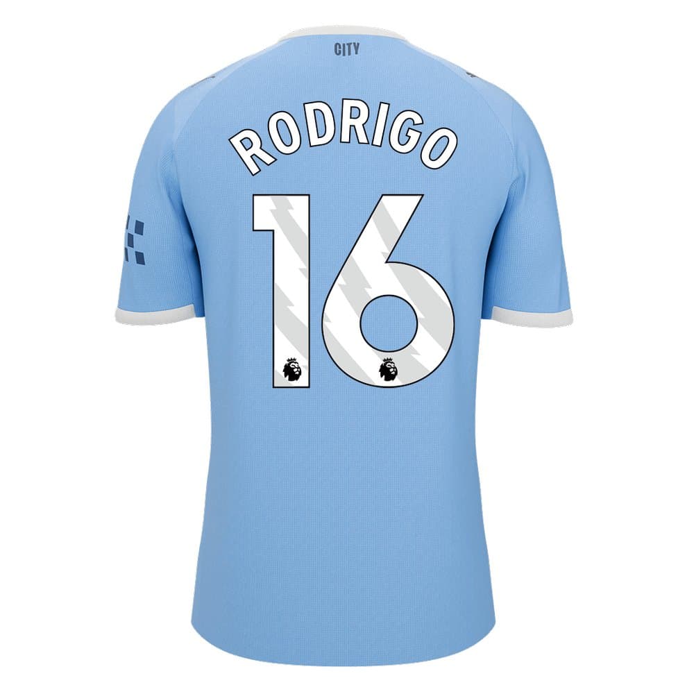 Men's RODRIGO #16 Manchester City Home Replica Soccer Jersey 2025/26