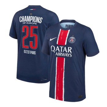 Men's CHAMPIONS #25 PSG Home Authentic Jersey 2024/25 Men's CHAMPIONS #25 PSG Home Authentic Jersey 2024/25