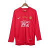 Men's ROONEY #10 Manchester United Home Long Sleeve Retro Soccer Jersey - UCL Final 2007/08