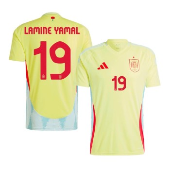 Men's LAMINE YAMAL #19 Spain Away Replica Soccer Jersey EURO 2024 Men's LAMINE YAMAL #19 Spain Away Replica Soccer Jersey EURO 2024