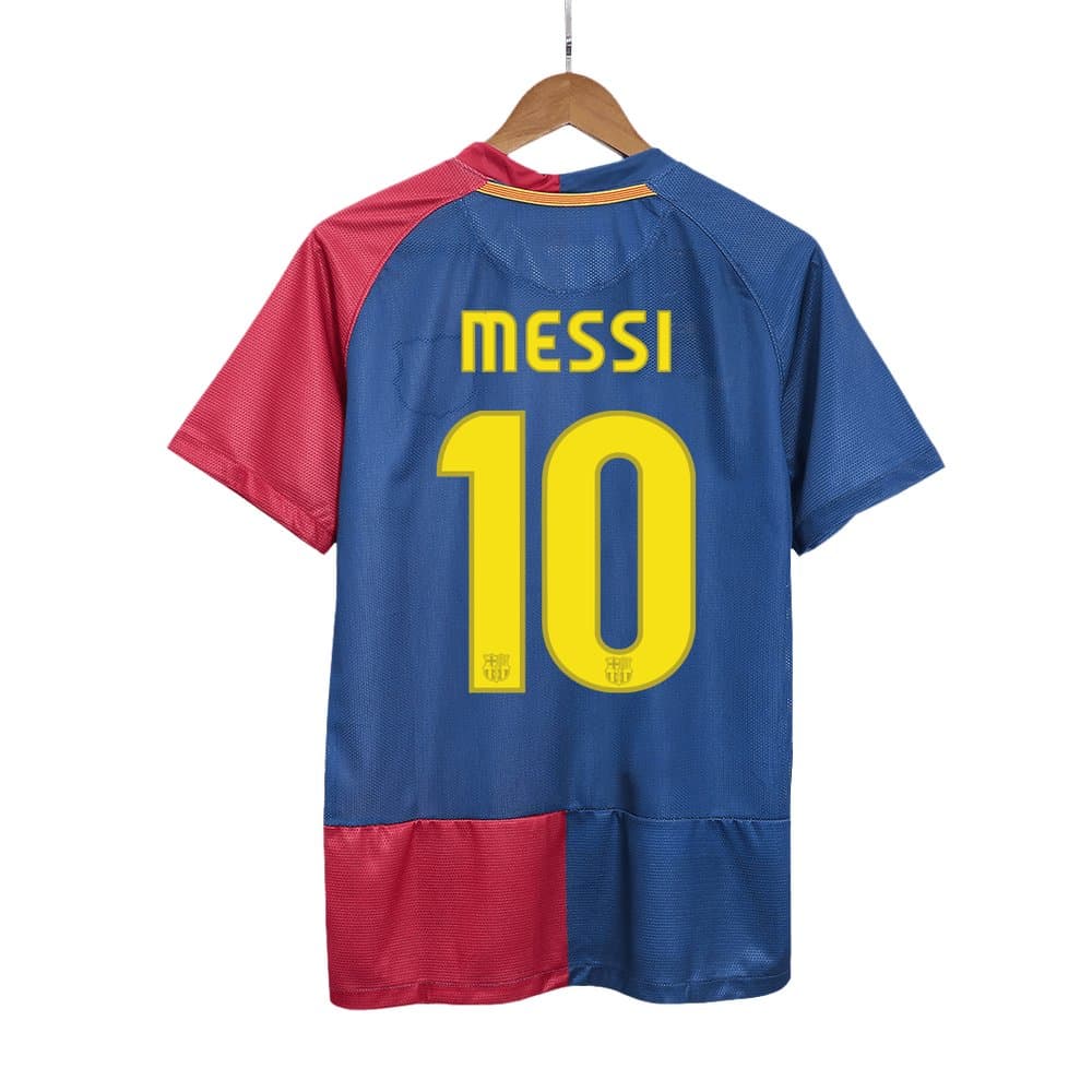 Men's MESSI #10 Barcelona Home Retro Soccer Jersey - UCL Final 2008/09