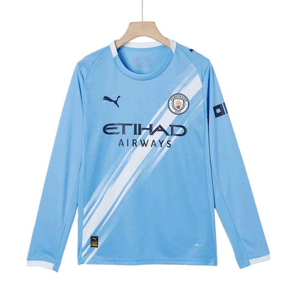 Men's Manchester City Home Long Sleeve Jersey 2025/26