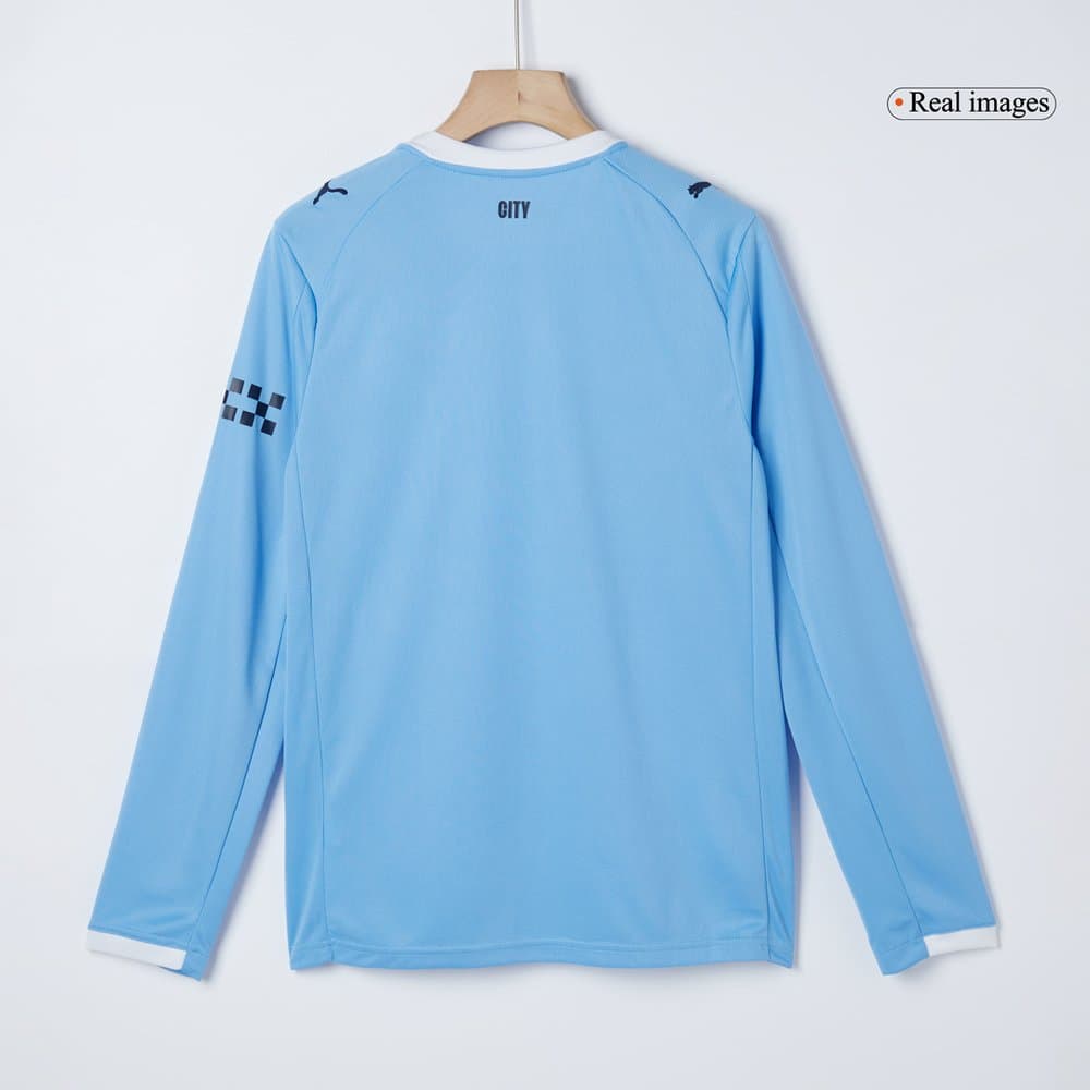 Men's Manchester City Home Long Sleeve Jersey 2025/26
