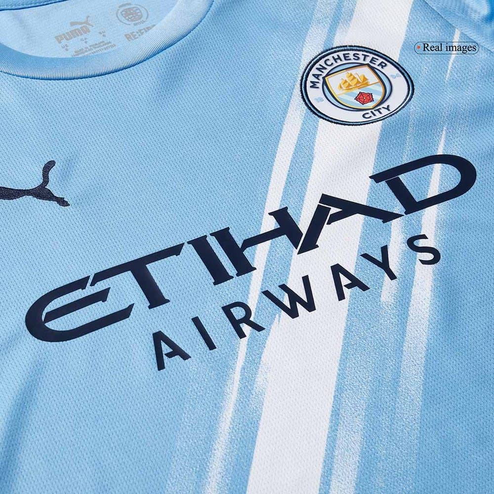 Men's Manchester City Home Long Sleeve Jersey 2025/26