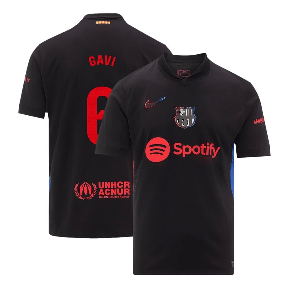 Men's GAVI #6 Barcelona Away Replica Soccer Jersey 2024/25 Men's GAVI #6 Barcelona Away Replica Soccer Jersey 2024/25