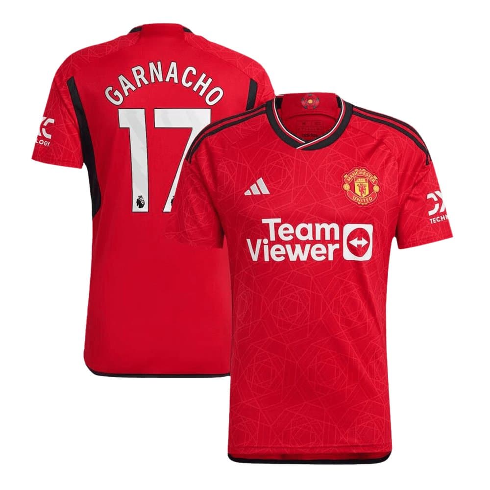Men's GARNACHO #17 Manchester United Home Replica Soccer Jersey 2023/24 Men's GARNACHO #17 Manchester United Home Replica Soccer Jersey 2023/24