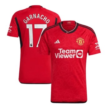 Men's GARNACHO #17 Manchester United Home Replica Soccer Jersey 2023/24 Men's GARNACHO #17 Manchester United Home Replica Soccer Jersey 2023/24