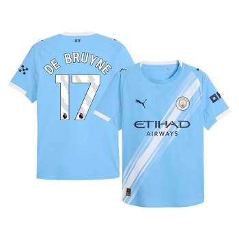 Men's DE BRUYNE #17 Manchester City Home Authentic Jersey 2025/26
