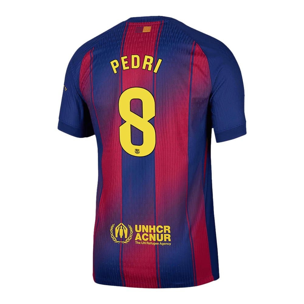 Men's PEDRI #8 Barcelona Home Authentic Soccer Jersey 2025/26