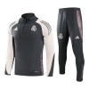 Men's Real Madrid 1/4 Zip Tracksuit Gray 2024/25 Men's Real Madrid 1/4 Zip Tracksuit Gray 2024/25