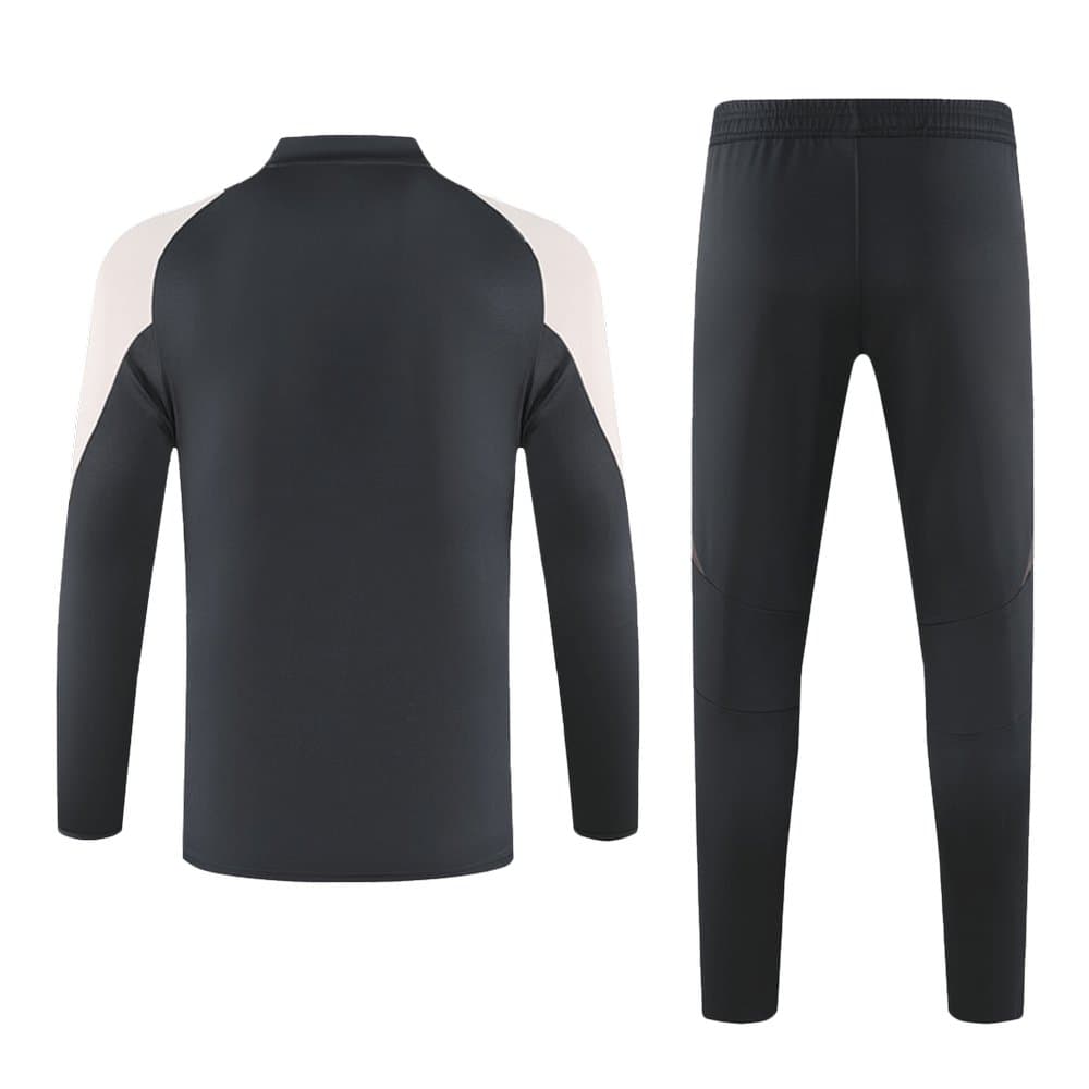 Men's Real Madrid 1/4 Zip Tracksuit Gray 2024/25 Men's Real Madrid 1/4 Zip Tracksuit Gray 2024/25
