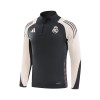 Men's Real Madrid 1/4 Zip Tracksuit Gray 2024/25 Men's Real Madrid 1/4 Zip Tracksuit Gray 2024/25