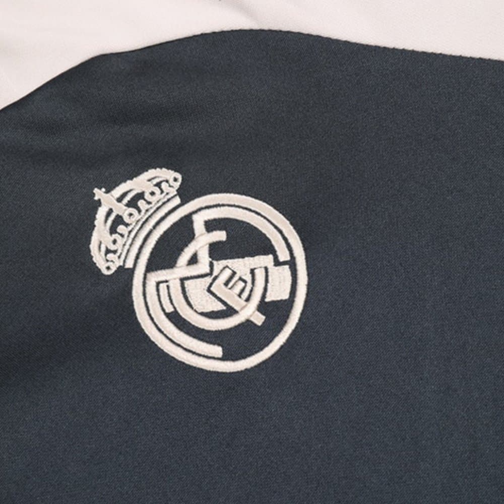 Men's Real Madrid 1/4 Zip Tracksuit Gray 2024/25 Men's Real Madrid 1/4 Zip Tracksuit Gray 2024/25