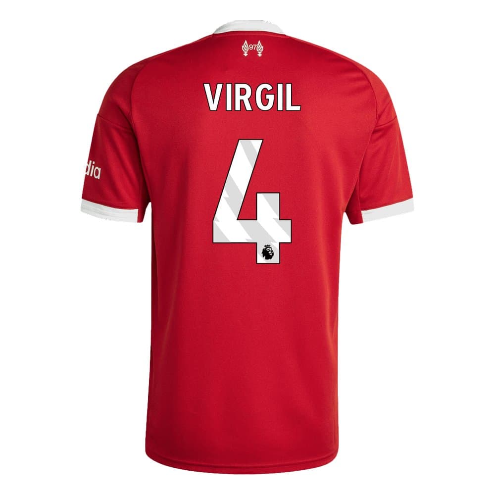 Men's VIRGIL #4 Liverpool Home Replica Soccer Jersey 2025/26 Men's VIRGIL #4 Liverpool Home Replica Soccer Jersey 2025/26