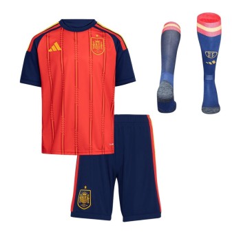 Kid's Spain Home World Cup Soccer Jersey Full Kit 2026
