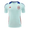 Men's Spain Pre-Match Replica Soccer Jersey EURO Blue 2024