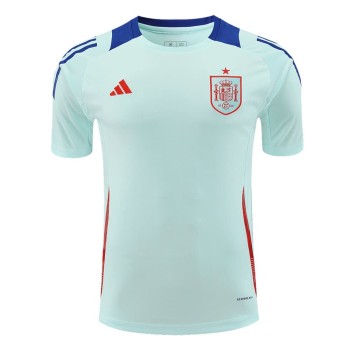 Men's Spain Pre-Match Replica Soccer Jersey EURO Blue 2024