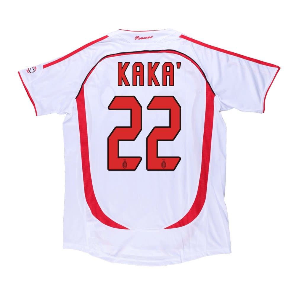 Men's KAKA' #22 AC Milan Away Retro Soccer Jersey 2006/07 Men's KAKA' #22 AC Milan Away Retro Soccer Jersey 2006/07