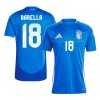 Men's BARELLA #18 Italy Home Replica Soccer Jersey EURO 2024