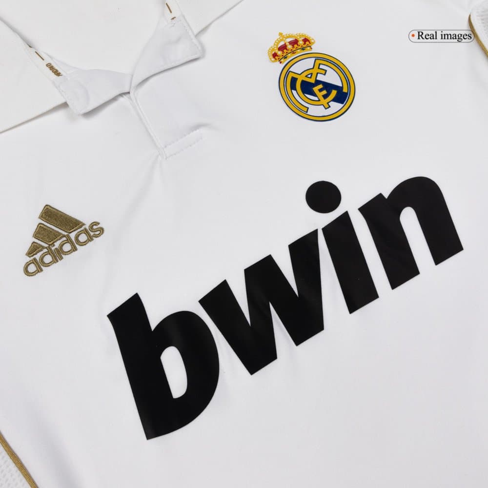 Men's Real Madrid Home Long Sleeve Retro Soccer Jersey 2011/12 Men's Real Madrid Home Long Sleeve Retro Soccer Jersey 2011/12