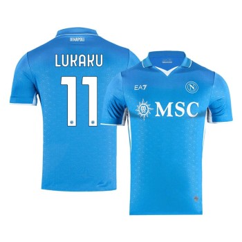 Men's LUKAKU #11 Napoli Home Authentic Soccer Jersey 2024/25 Men's LUKAKU #11 Napoli Home Authentic Soccer Jersey 2024/25