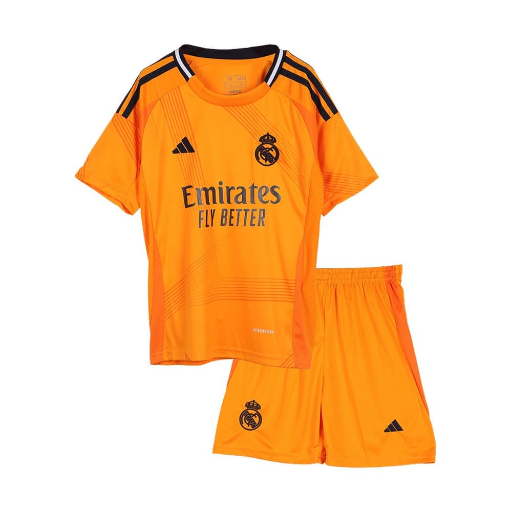 Kid's Real Madrid Away Soccer Jersey Kit 2024/25 Kid's Real Madrid Away Soccer Jersey Kit 2024/25