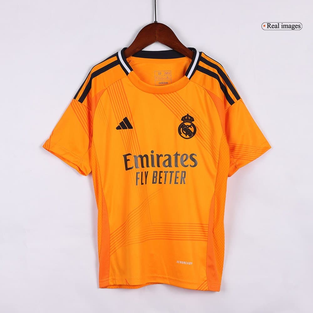 Kid's Real Madrid Away Soccer Jersey Kit 2024/25 Kid's Real Madrid Away Soccer Jersey Kit 2024/25