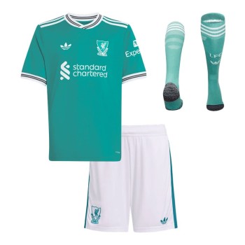 Kid's Liverpool Third Away Soccer Jersey Full Kit 2025/26