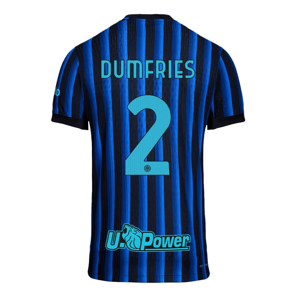 Men's DUMFRIES #2 Inter Milan Home Authentic Soccer Jersey 2025/26 Men's DUMFRIES #2 Inter Milan Home Authentic Soccer Jersey 2025/26