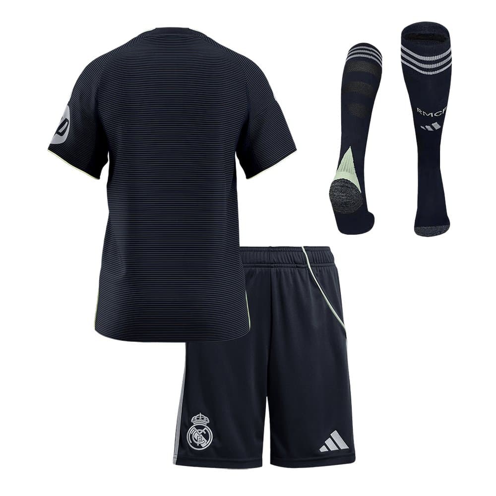 Kid's Real Madrid Away Soccer Jersey Full Kit 2025/26 Kid's Real Madrid Away Soccer Jersey Full Kit 2025/26