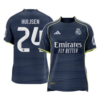 Men's HUIJSEN #24 Real Madrid Away Authentic Soccer Jersey 2025/26
