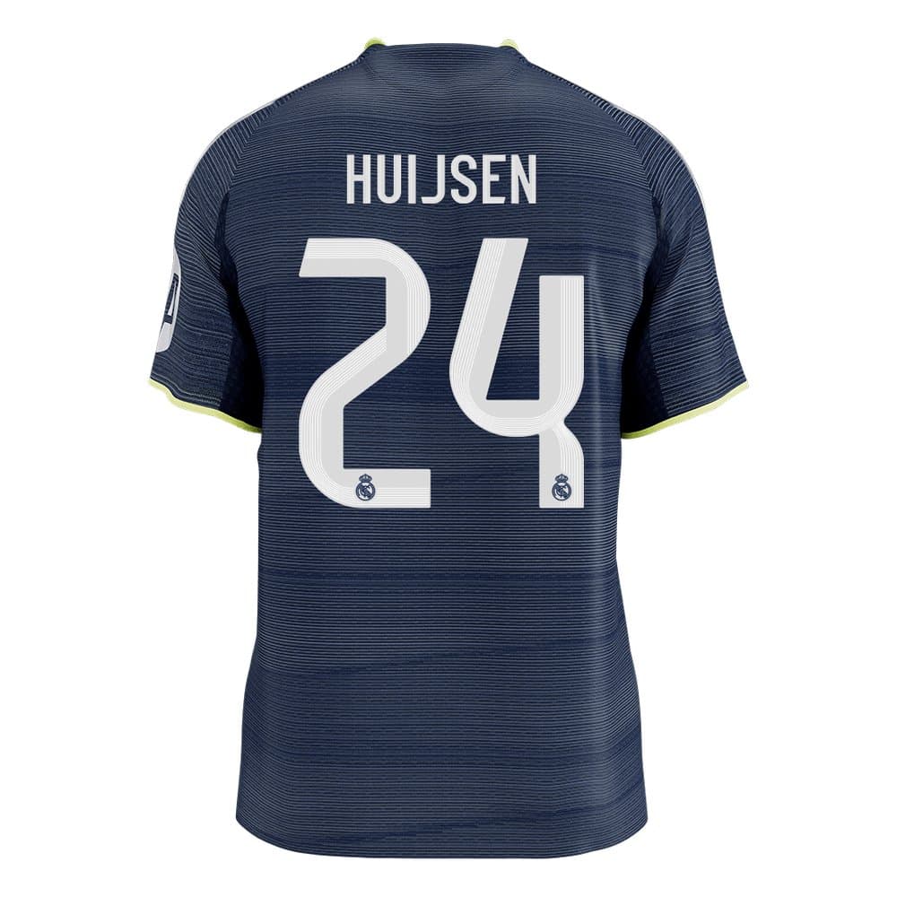 Men's HUIJSEN #24 Real Madrid Away Authentic Soccer Jersey 2025/26